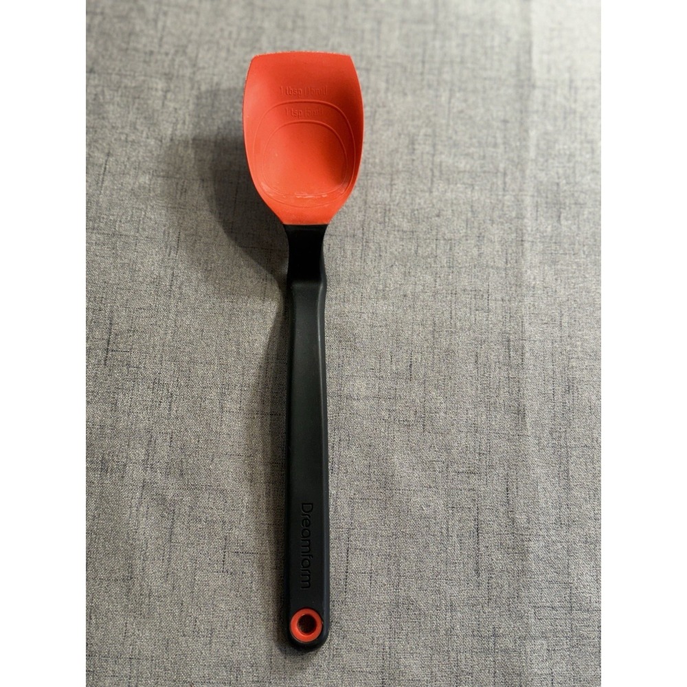 Dreamfarm Supoon Non-Stick Sit-Up Silicone Scraping Cooking Spoon Red 1 tbsp/tsp